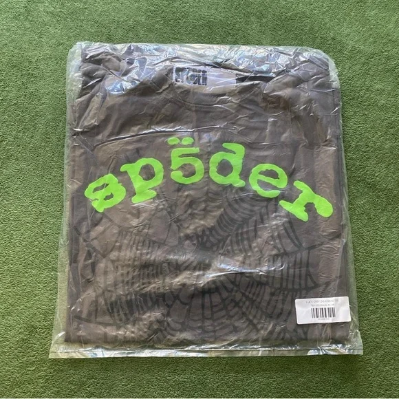 New sp5der Slate Grey OGWEB V2 T-shirt Size M - Picture 3 of 5